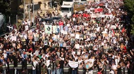Protesters demand answers on third anniversary of Beirut port explosion in Beirut, Lebanon