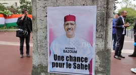 Protesters rally against Niger coup at embassy in Paris, France