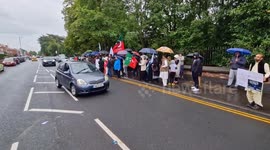 Pro Imran Khann protest outside Pakistan Consulate in Manchester, England