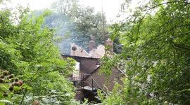 Britain's 'wonkiest pub' is on FIRE - just weeks after thousands sign petition to save it from permanent closure