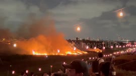 Japan: Massive Grass Fire Breaks Out At Fireworks Festival Venue In Tokyo 5