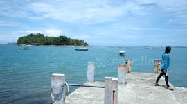 Boat Travel to Cingkuk a Remote Island in West Sumatera Indonesia