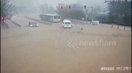 Beijing junction becomes raging torrent in only 20 minutes