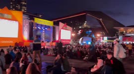England vs Nigeria watched from fan zone in Sydney, Australia