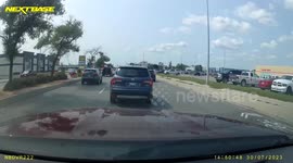 Reckless Driver Takes Out Street Light