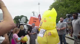 Baby Trump Impersonator  Draws Attention During Third Federal  Indictment Proceedings