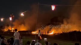Japan: Massive Grass Fire Breaks Out At Fireworks Festival Venue In Tokyo 8