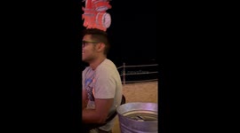 Sign Falls on Unexpecting Spectator