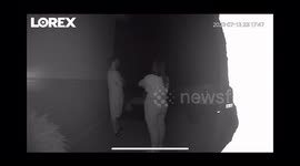 Newly installed doorbell camera captures dazzling meteor and enthusiastic reactions