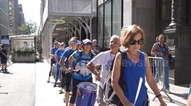 WGA strike on 100th Day Picket In New York, NY, USA