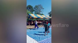 Boy drags chair from friend in trip to Jerusalem game