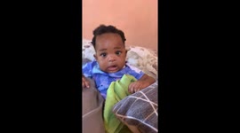 Singing to by baby daughter watching her enjoying my company and the music