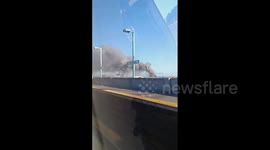 US: Fire Breaks Out At Recycling Center At Port Of Oakland, California 2