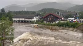 Norway: Storm Hans – Cabins, Caravans Swept By Flooding In Hemsedal 3