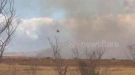 US: Firefighting Continues In Kihei, Maui Following Night Of Scary Brush Fires In Hawaii