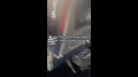 Passengers frantically evacuate after tyres burst during hard landing in Atlanta
