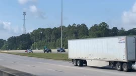 Oncoming traffic on Highway 45 in Houston tx