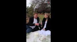 Loving couple find out the gender of their baby with an intimate gender reveal