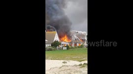UK: Huge Fire Engulfs Seaside Restaurant In Littlehampton, West Sussex
