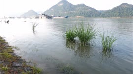 Yangtze River Water Level Rise in Yichang, China