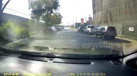 Jeep Runs A Red Light