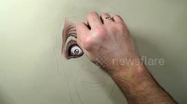 3D Drawing Of Zombie Mr. Bean