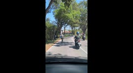 Bike Rider's One-Sided Balancing Act