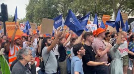 Junior Doctors at the 'Pay Restoration' rally outside Downing Street in London