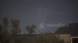 SpaceX Starlink Satellite Train Group G6-9 flying Day 1 over France , spotted from Switzerland
