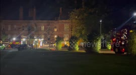 NOTTS FIRE BATTLE BLAZE IN HINE HALL, MAPPERLEY