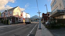 Bells toll to mark the evening at the foot of Mount Fuji in Fujiyoshida,