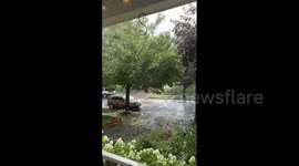 US: Severe Thunderstorm With Large Hail Batters Twin Cities, MN 2