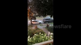 US: Severe Thunderstorm With Large Hail Batters Twin Cities, MN