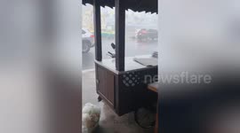 Tropical storm causes damage on the outskirts of Bangkok