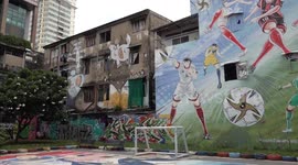Walk around this awesome hidden graffiti street art park in Bangkok