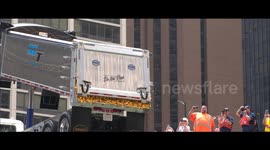 100,000 Ducks Dropped on Chicago River, USA