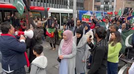 Pakistani diaspora protest for release of former prime minister Imran Khan, Sydney, Australia