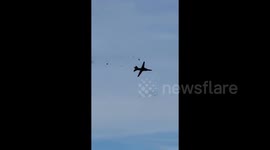 Pilots eject from fighter jet seconds before crash during air show in Michigan