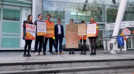 Robert Laurenson joins junior doctors at picket line as strike enters last day