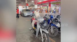 Obedient pet dog who sits on motorcycle while waiting for owner becomes online star