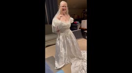 Husband Reacts To 28-Year-Old Wedding Dress