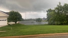 Tornado Touches Down in Perry, Michigan