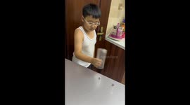 Self-taught Chinese boy shows off mind-blowing dice tricks