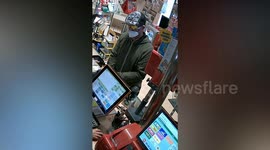 Bungling robber flees empty handed after 'turning up to late at shop'