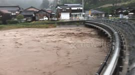 Japan: Rivers Swell As Typhoon Lan Brings Torrential Rain 3