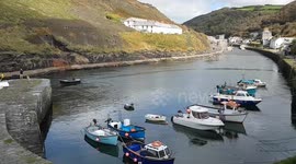 BOSCASTLE Evening in August,  a beautiful evening at Boscastle loads of people playing in the water.