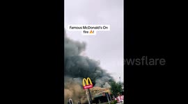 Huge blaze rips through McDonald's drive-thru in town near Dublin