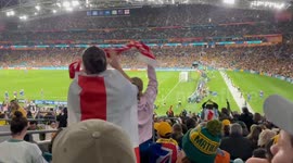 Women's World Cup: England fans celebrate Toone's thunderbolt against Australia