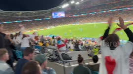 England fans celebrate third goal as Lionesses progress into World Cup final