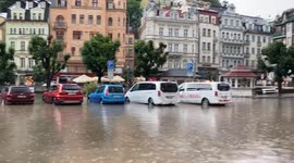Czech Republic: Severe Storms Hit Karlovy Vary, Flooding And Road Damage Seen At Historic Centre